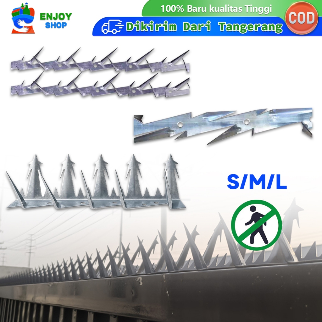 1.25m Wall Spike Anti Maling Panjat Tembok Kawat Duri Pagar Kawat Anti Maling Untuk Pagar