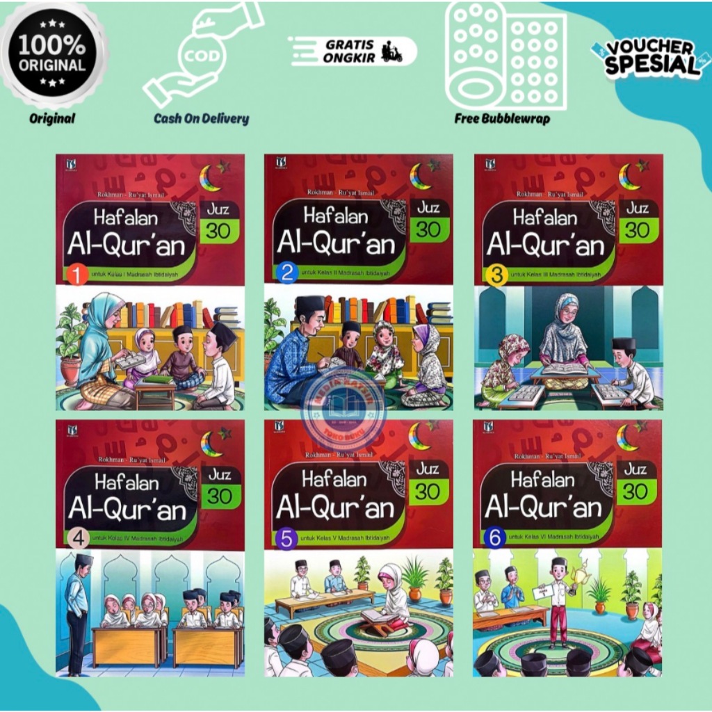 Buku Paket Hafalan Al-Qur'an Juz 30 kelas 1 2 3 4 5 6 Tiga Serangkai