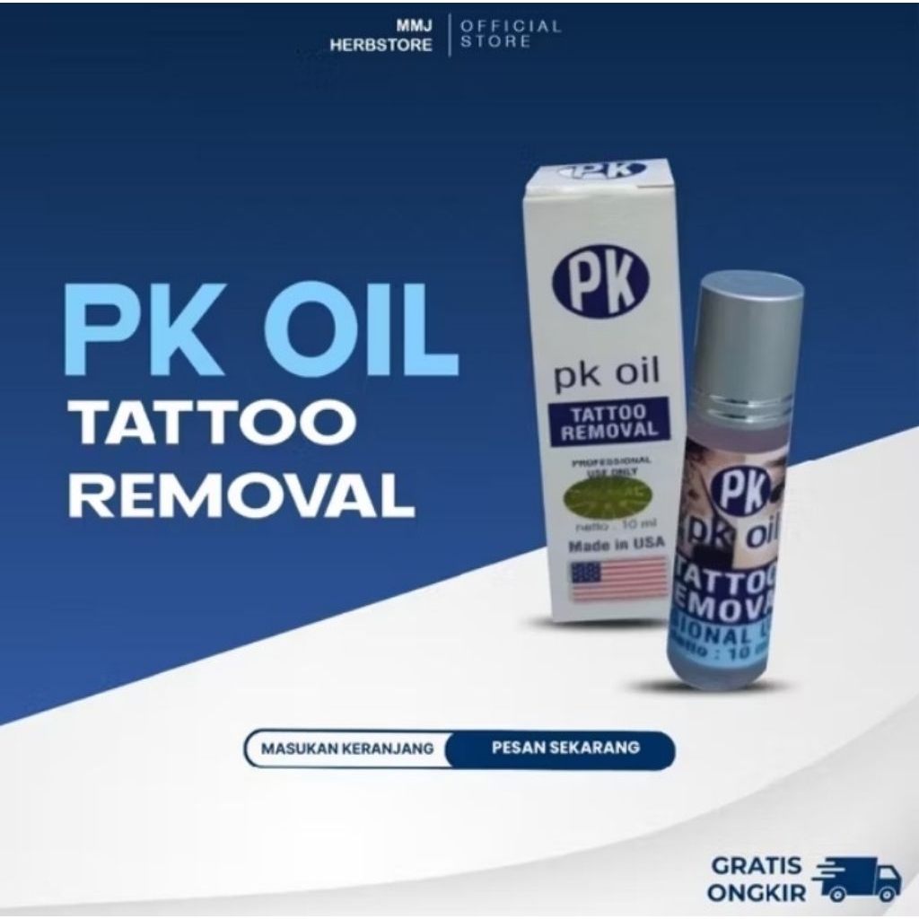Obat Penghilang Penghapus Tatto Permanen & Sulam Alis PK Oil Cepat Aman