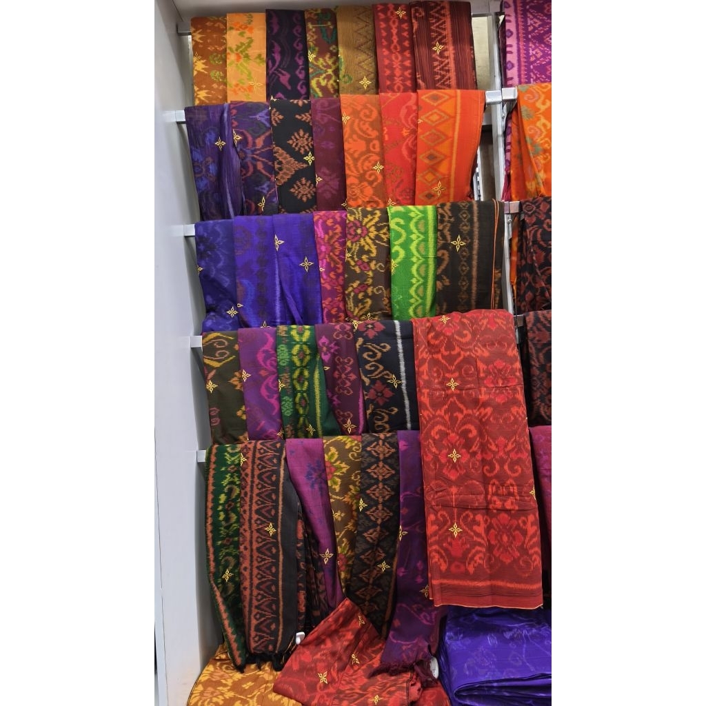 Songket Bali Endek Bordir Tabur Mas + Selendang
