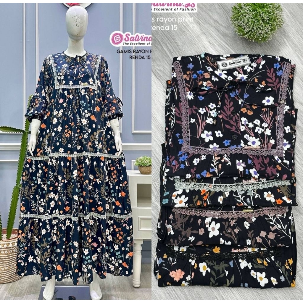 dress salvina motif viscose ter baru