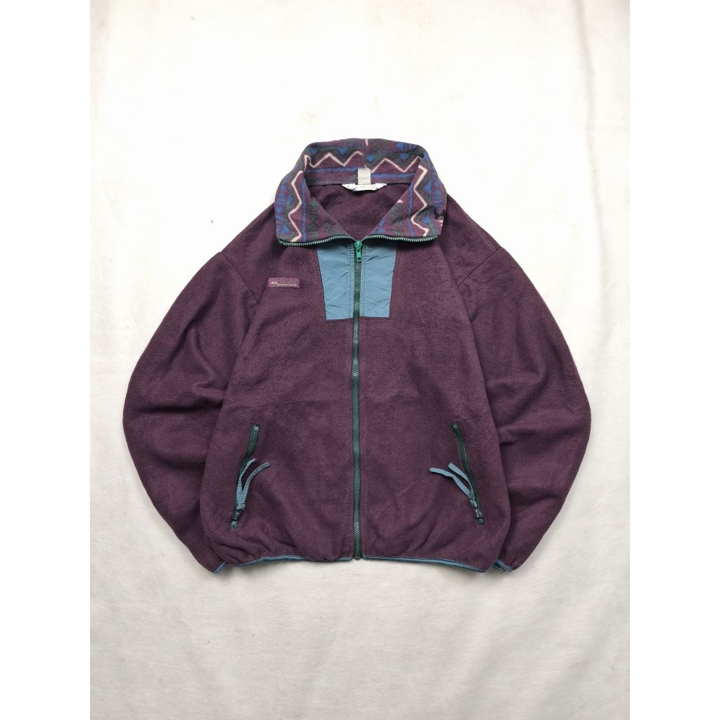 Vtg Columbia Fleece Pullover Polar Jacket