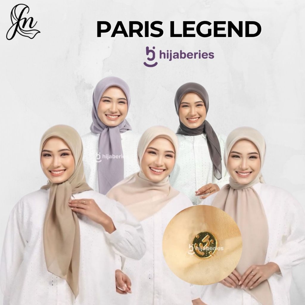 Segiempat Paris Legend By Hijaberies 10000% Ori (Free Pouch) - Paris Legend - Paris Hijaberies - Hij