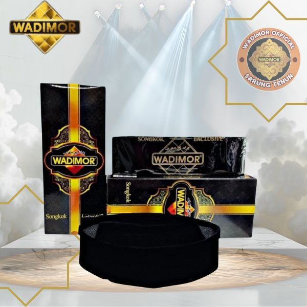 Peci Wadimor Hitam Polos AC Dewasa || Peci Pria Wadimor Hitam Elegan Tinggi 8-10cm