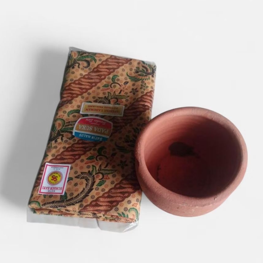 1 Set Kendi Pendil & Kain Batik - Tempat Ari - ari bayi