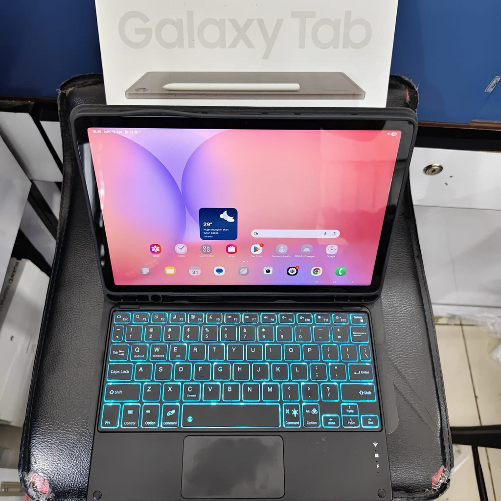 Samsung tab s10 lite wifi ram 6/28 second fullset original plus keyboard