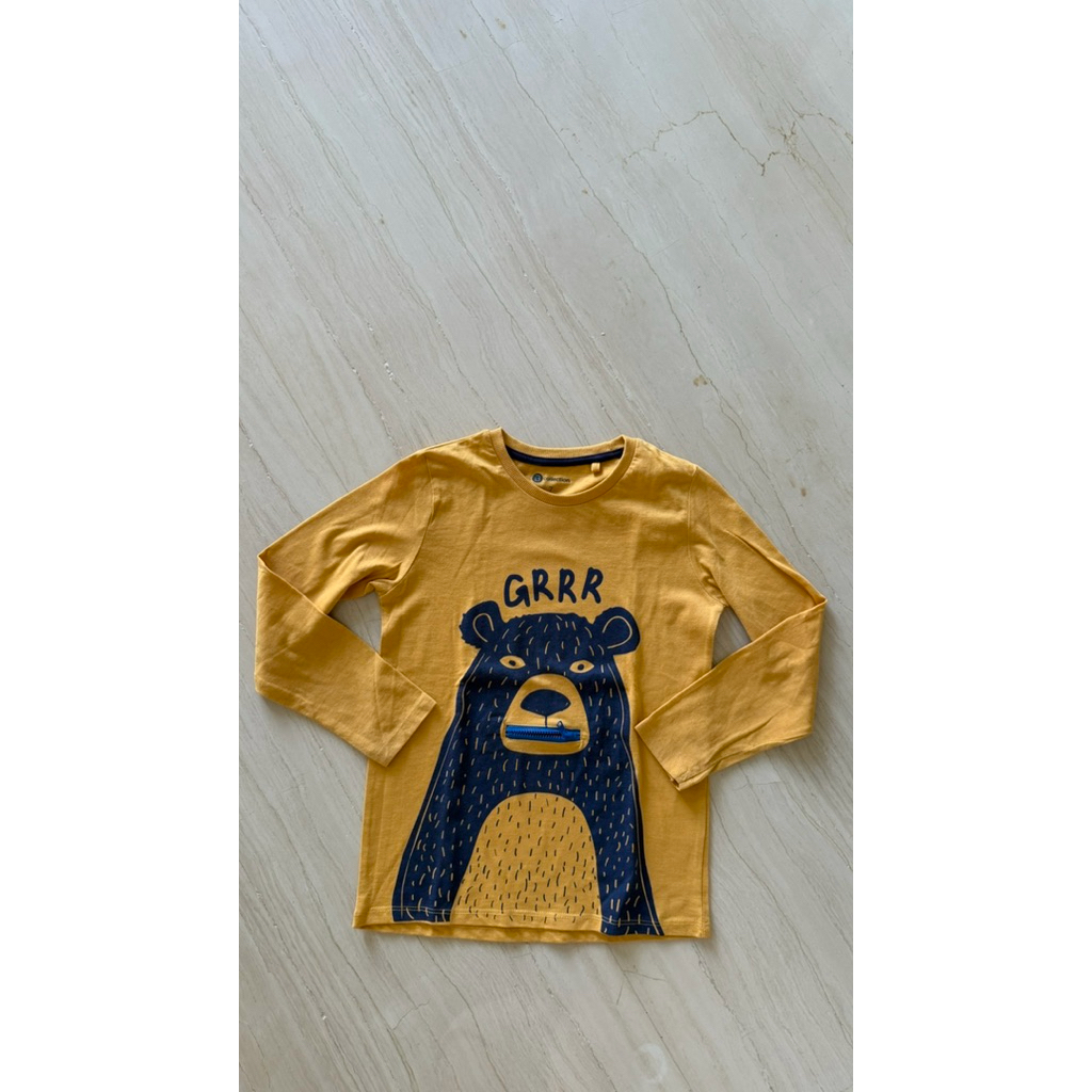 Preloved for Kids kaos lengan panjang monster brand B Collection sz 7 years long t-shirt size & deta