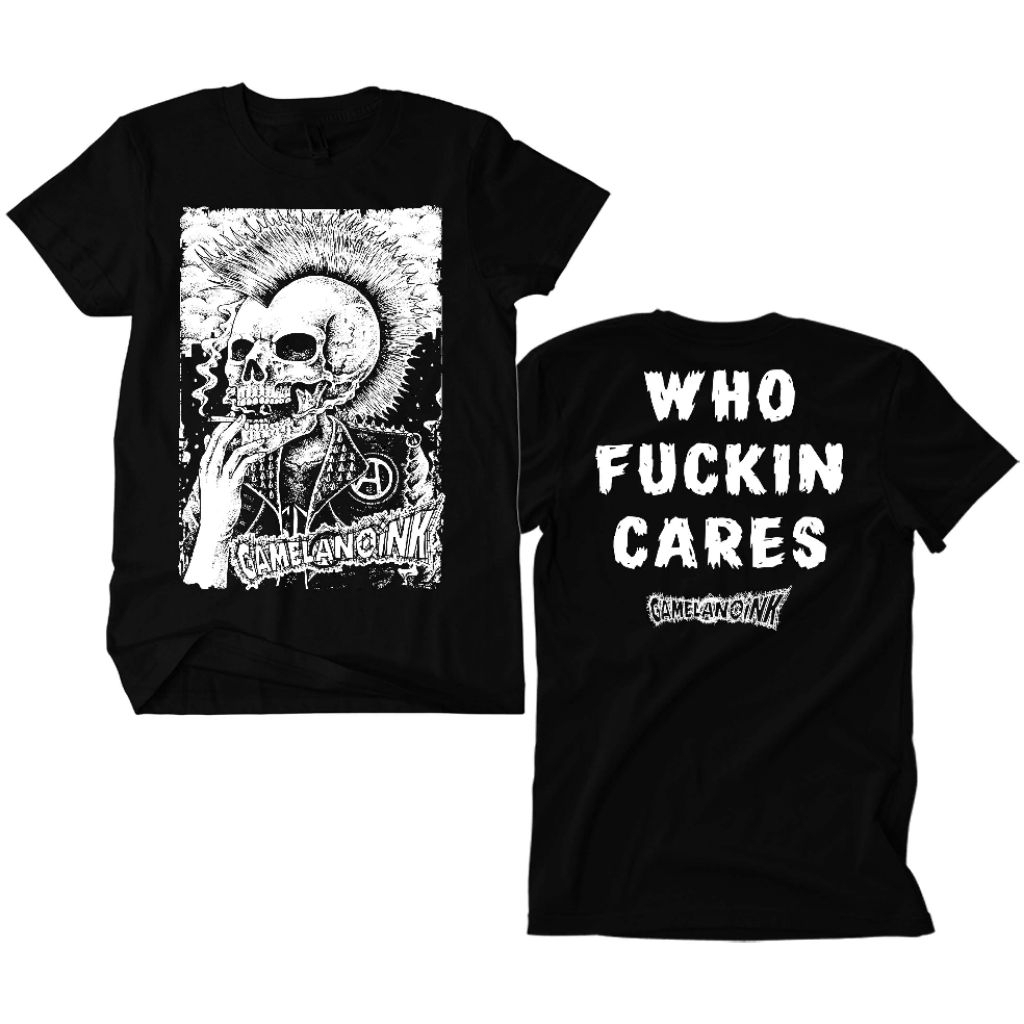 Kaos Band Punk Gamelanoink - Who Fucking Cares hitam