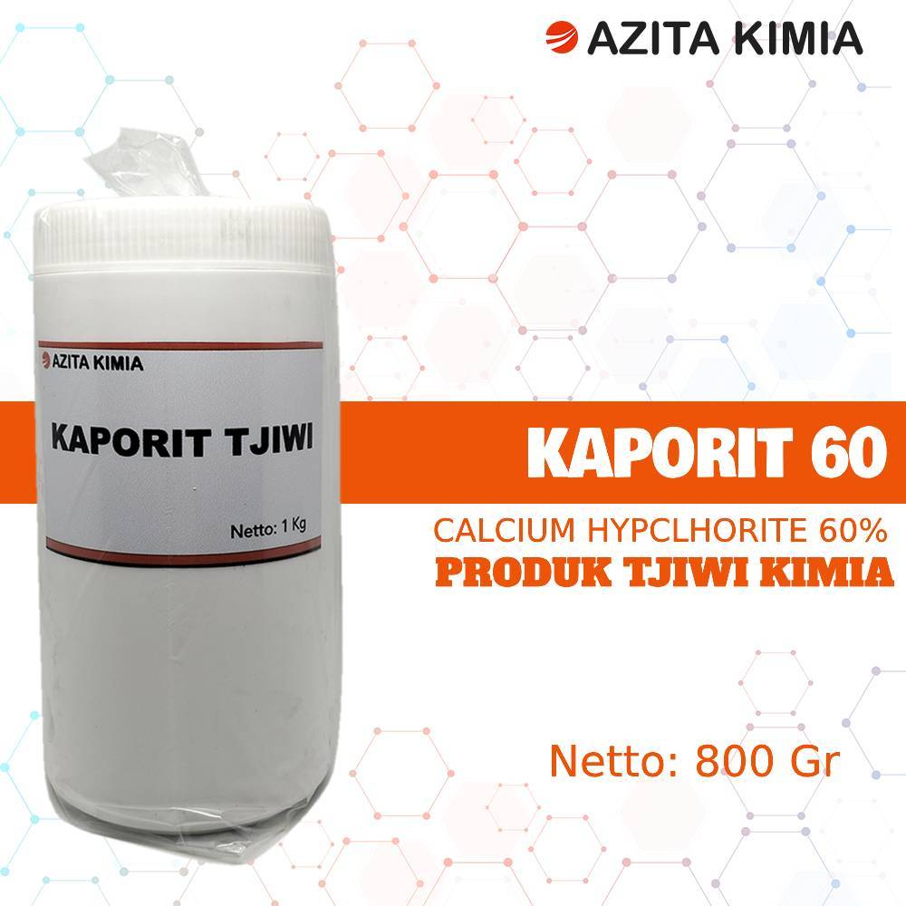 Kaporit Tjiwi Kimia 60% / Caporit Tjiwi / Kaporit 60 / Kaporit Bubuk 800 Gr