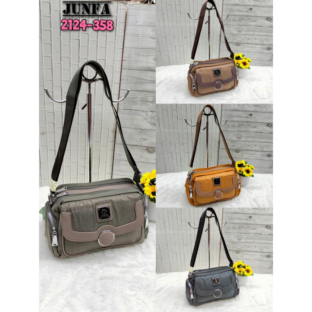 Tas selempang mini junfa bahan parasut 2124-358 original
