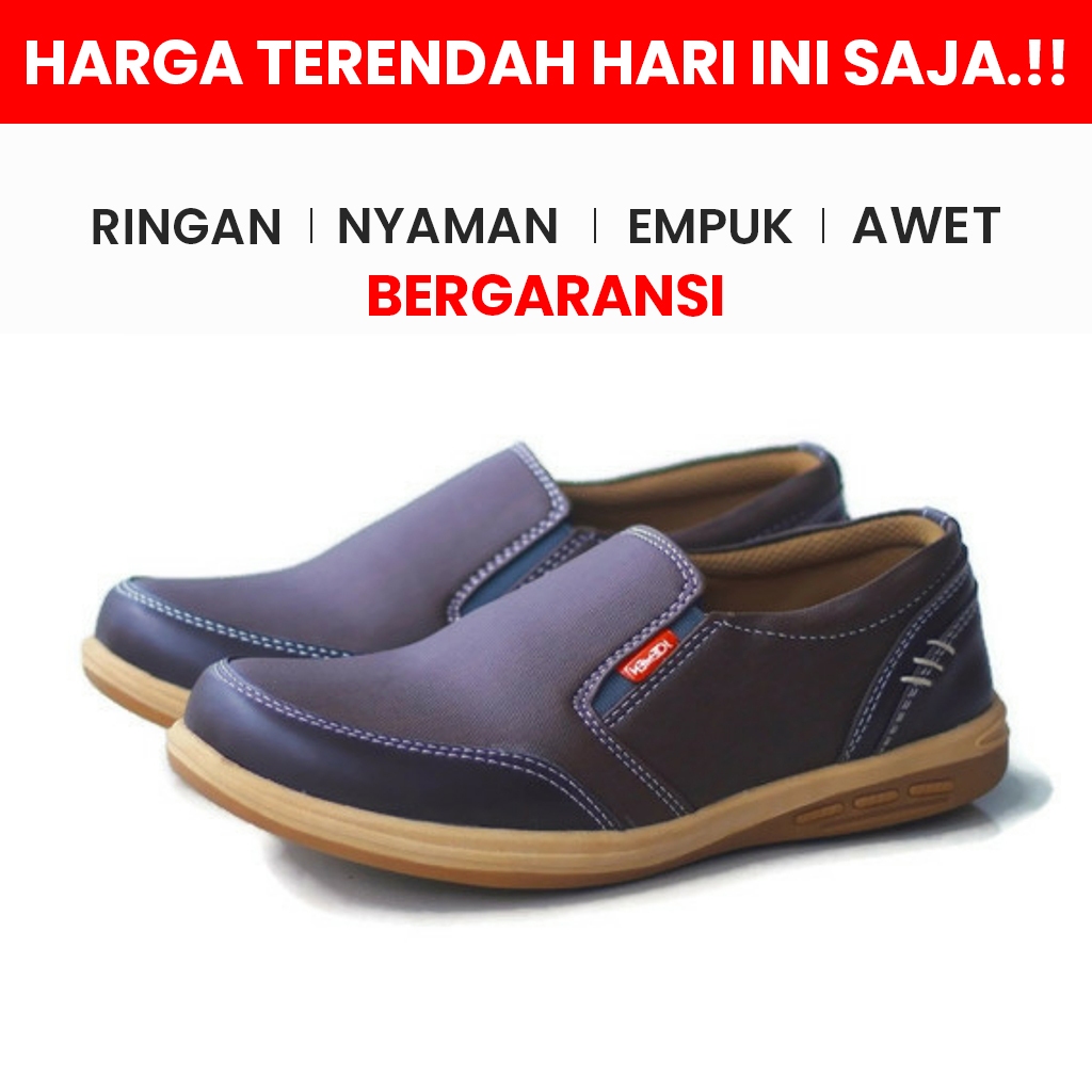 Sepatu Kulit Joemen J 28 Original Brand Lokal Sepatu Slip On Kerja