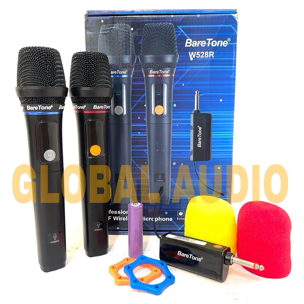 Mic Wireless BareTone W 528R Original 2bh Microphone Profesional Wireless W528R W528 R Bagus ( Bisa 