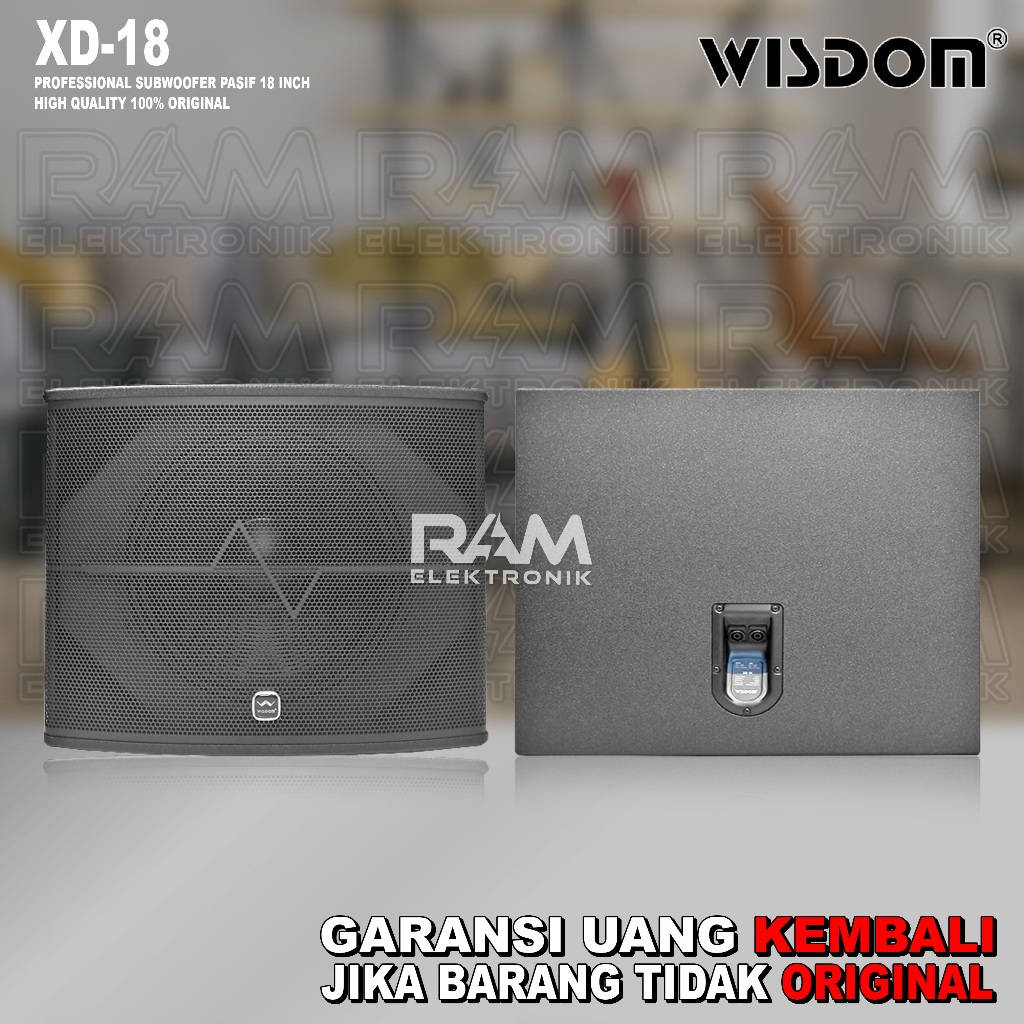 Speaker Pasif 18 Inch Subwoofer WISDOM XD18 | XD 18 Original Harga 1 PCS