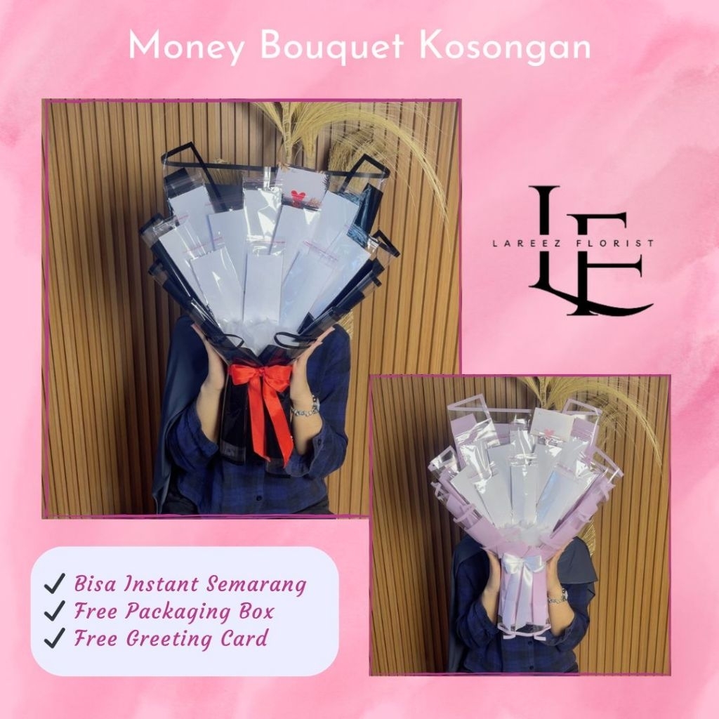 [READY BISA INSTANT SEMARANG] TERMURAH SIZE BESAR JUMBO Money Bouquet Kosongan Isi 5 Slot/ 10 Slot/ 