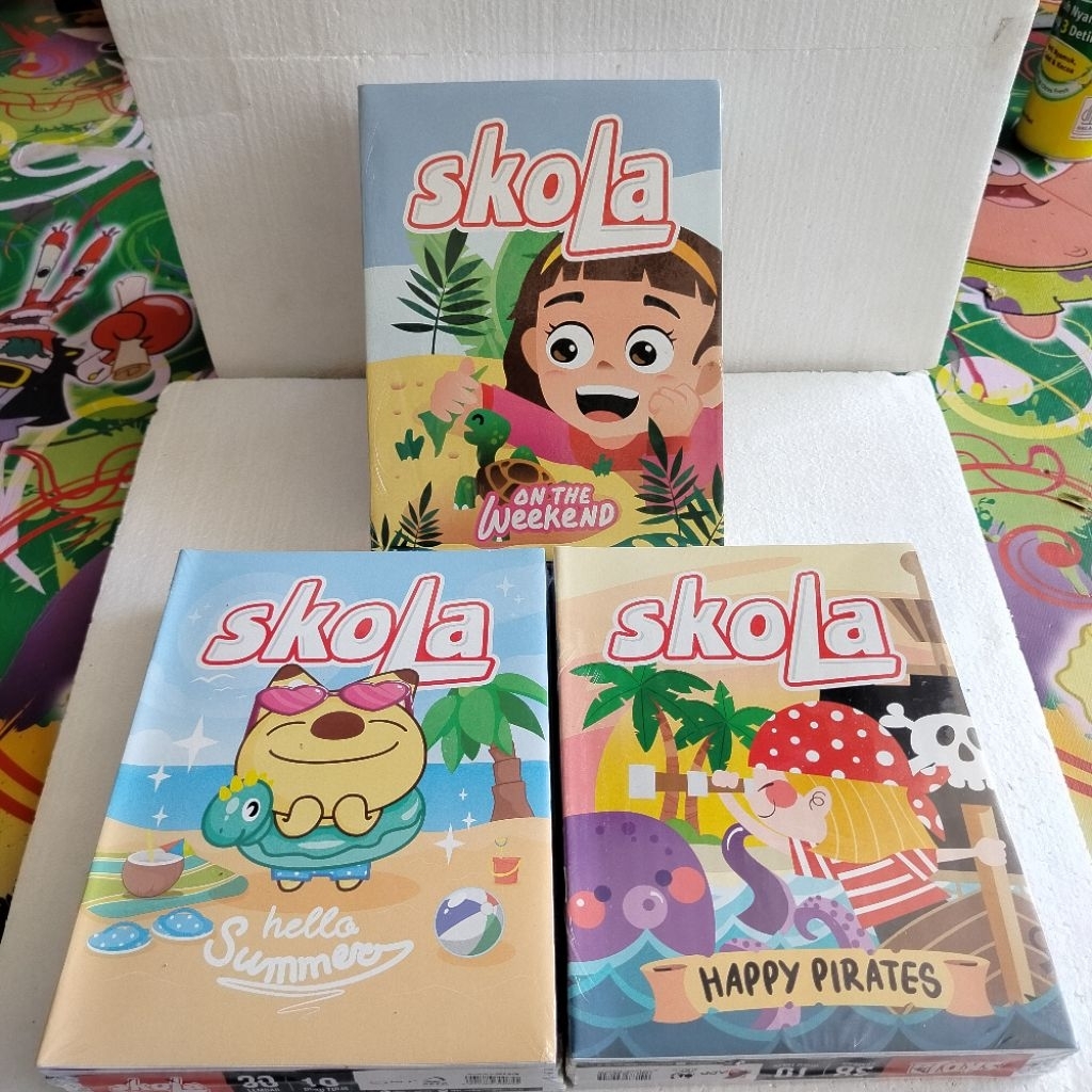 Buku Tulis Skola 38 Lembar - Kulit Keras, Kwarto, 21x16 cm