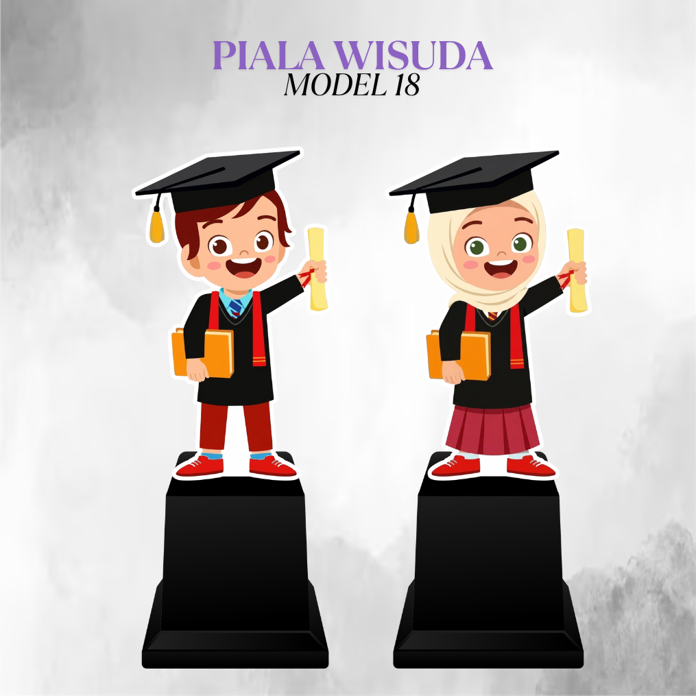plakat souvenir wisuda anak tk akrilik dan kayu model PW05