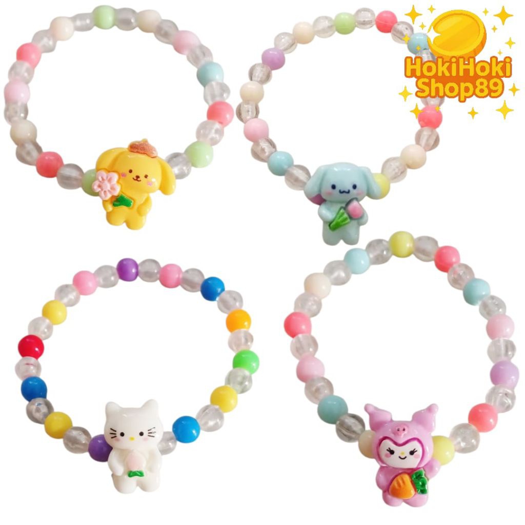 Gelang Manik Manik Anak/Gelang Anak Perempuan/Gelang Cantik Lucu/Gelang Sanrio
