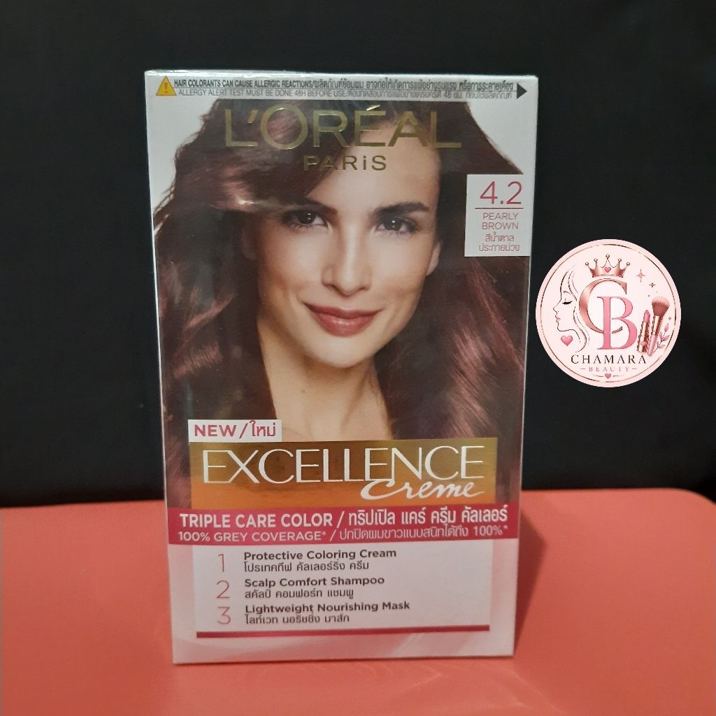 L'Orèal hair color 4.2 - Pearly brown,semir rambut loreal,Loreal hair color,Hair Color Loreal