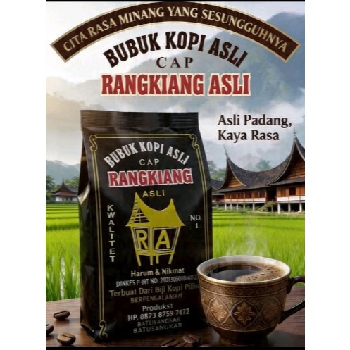 Kopi Bubuk Rangkiang 250gram kopi Rang minang Harum & Nikmat | kopi rangkiang Asli