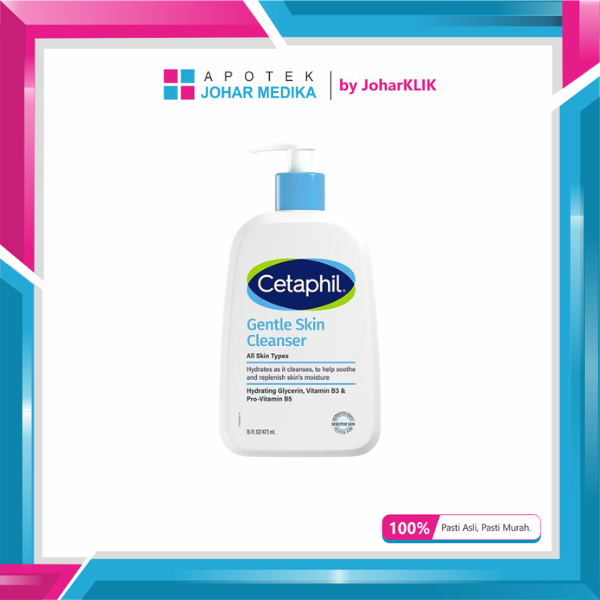 CETAPHIL GENTLE SKIN CLEANSER 473ML | Pembersih Wajah Untuk Segala Jenis Kulit dengan Niacinamide, G