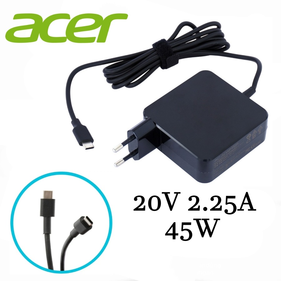 Charger Adaptor Acer Chromebook Plus Spin 514 CP514-1H CP514-2H CP514-3H 45W