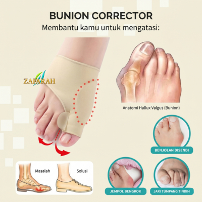 Bunion Corrector | Bunion Pelurus Jempol Kaki | Sleeve Korektor Tulang Jempol Bunion Hallux Valgus