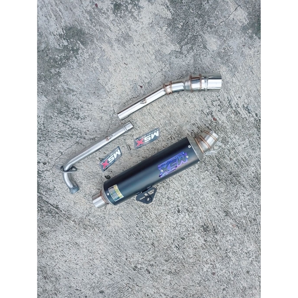 knalpot original msx jenong blac kcoating dos panjang 30cm tlr pnp dpj jenong Supra kharisma Vega Ju