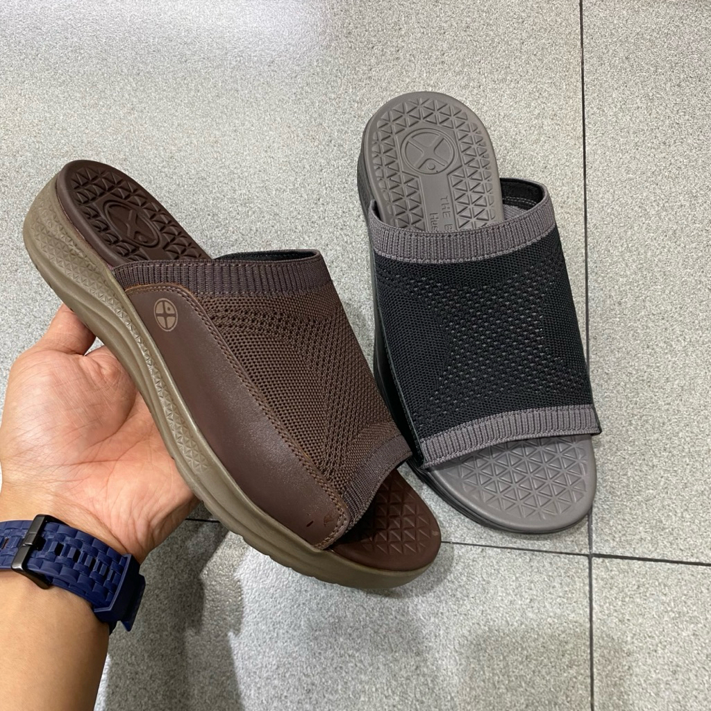 Hush Puppies Activate knit slide Sandal pria sandal Slop pria Hush Puppies original