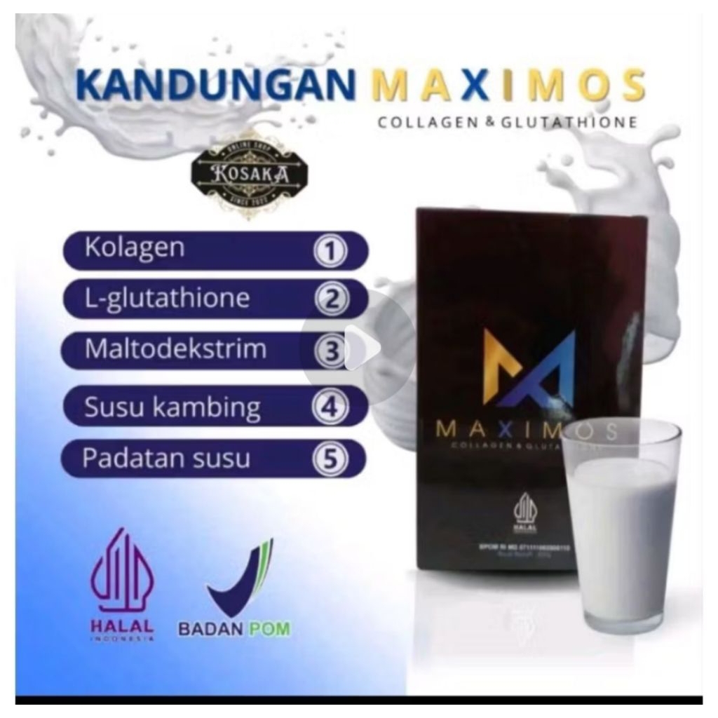 MAXIMOS Susu Kambing Etawa & Collagen 200 grm