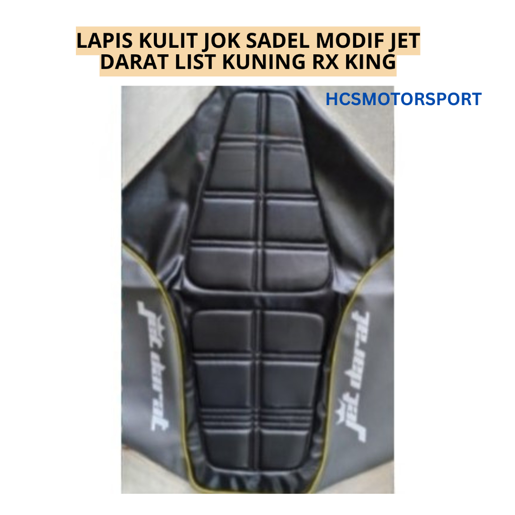 LAPIS KULIT JOK SADEL MODIF JET DARAT LIST KUNING RX KING