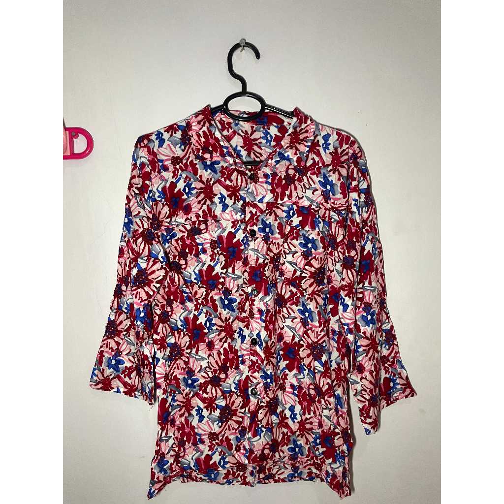 Baju preloved | PL baju katun preloved | Motif abstrak | preloved baju | preloved baju pantai