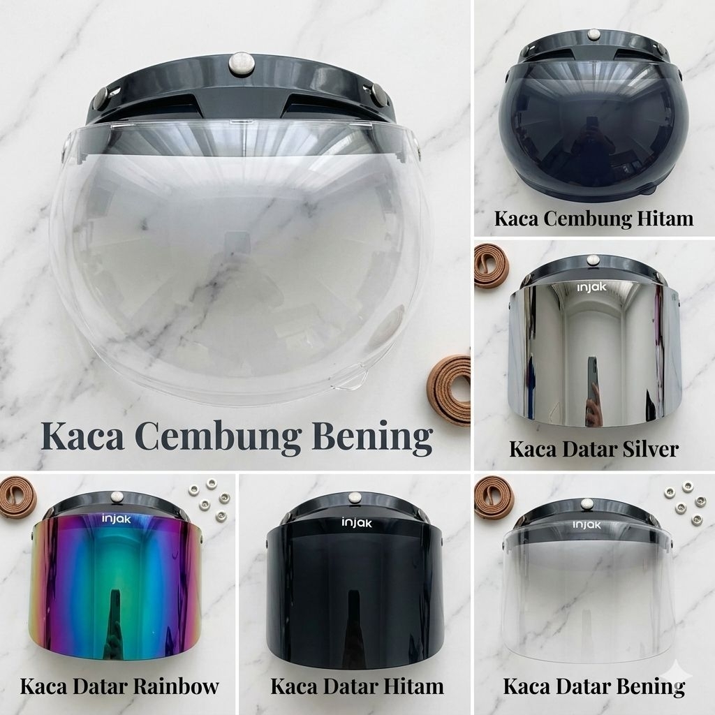 kaca datar injak Original Coating kaca cembung smoke hitam putih