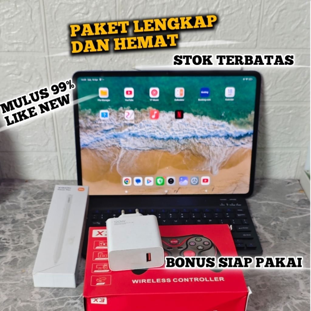 Mi Pad 6S Pro Tablet Gaming 12 Inch & MI PAD 6 Snapdragon Kencang Bonus Pen Ori Keyboard Joystick Se