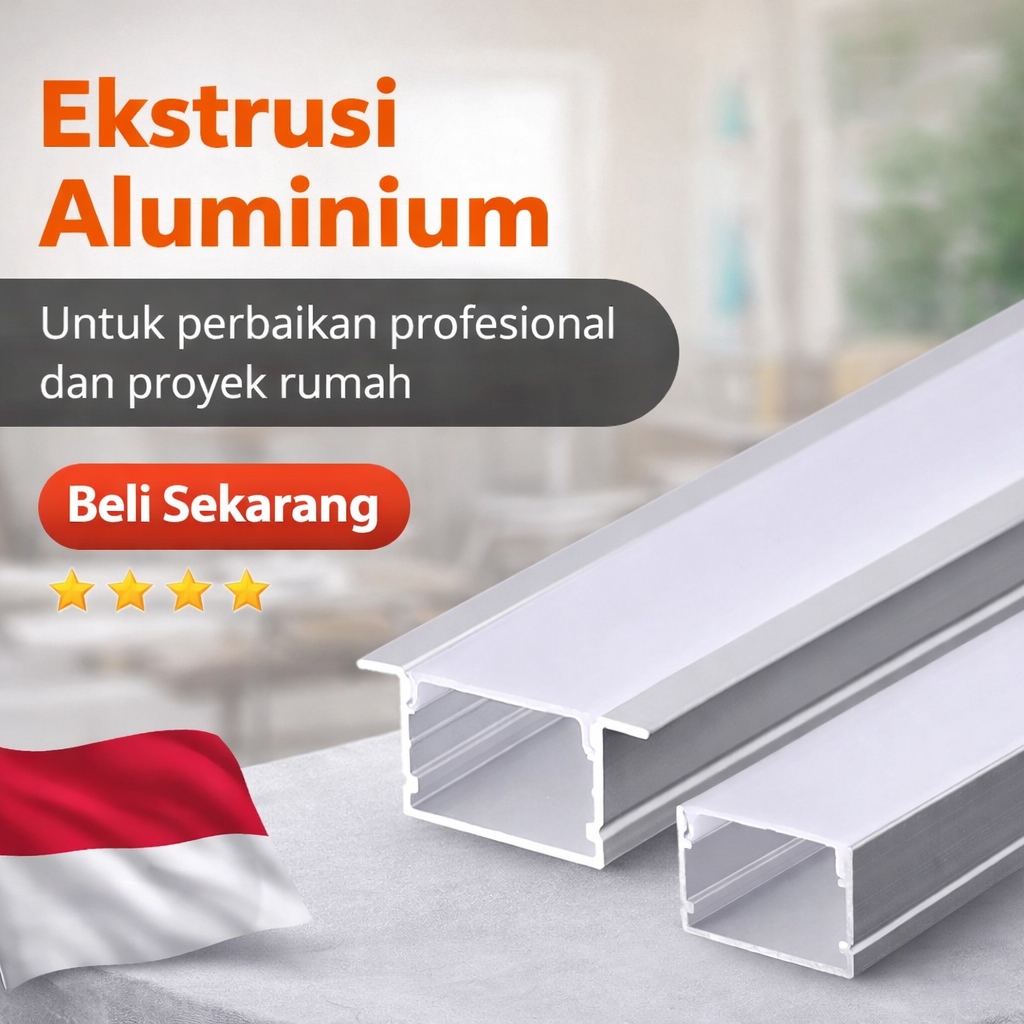 Housing Aluminium LED Strip 1M 3M U Channel Lampu LED Strip Cover untuk 5050/2835 Profil Aluminium