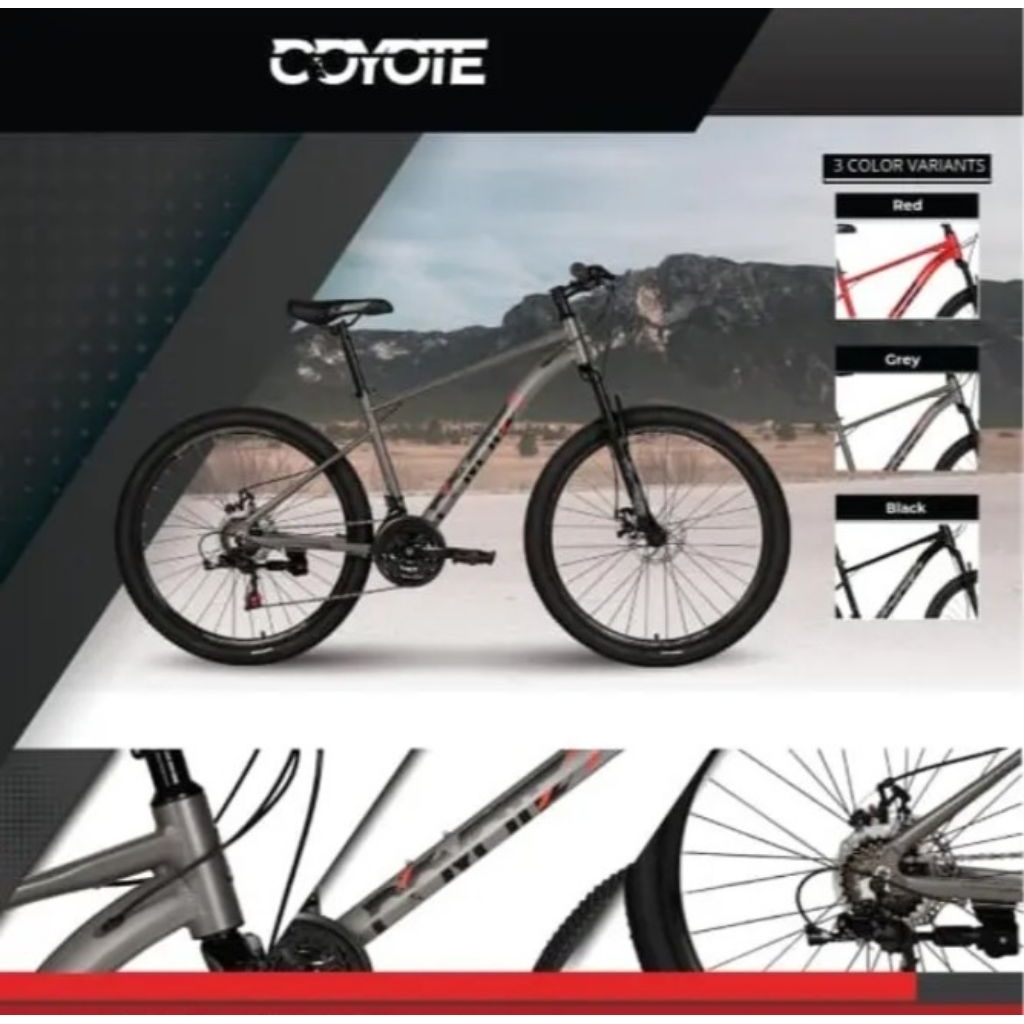 SEPEDA MTB GUNUNG ELEMENT COYOTE SPY (ALLOY)20/24/26 INCH - SEPEDA GUNUNG 7 SPEED