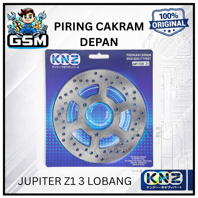 PIRINGAN DISC CAKRAM REM DEPAN JUPITER Z1 3 LUBANG BAUT VEGA FORCE KNZ