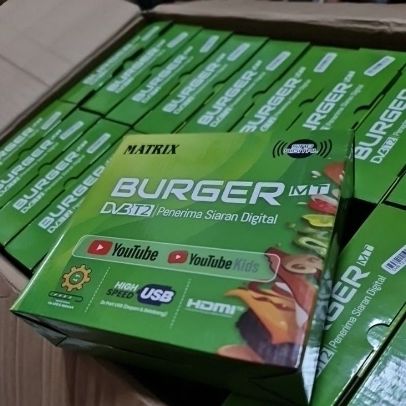 GROSIR STB BURGER HIJAU MT TERBARU ( 1 KOLI = 40 PCS )  TERMURAHH