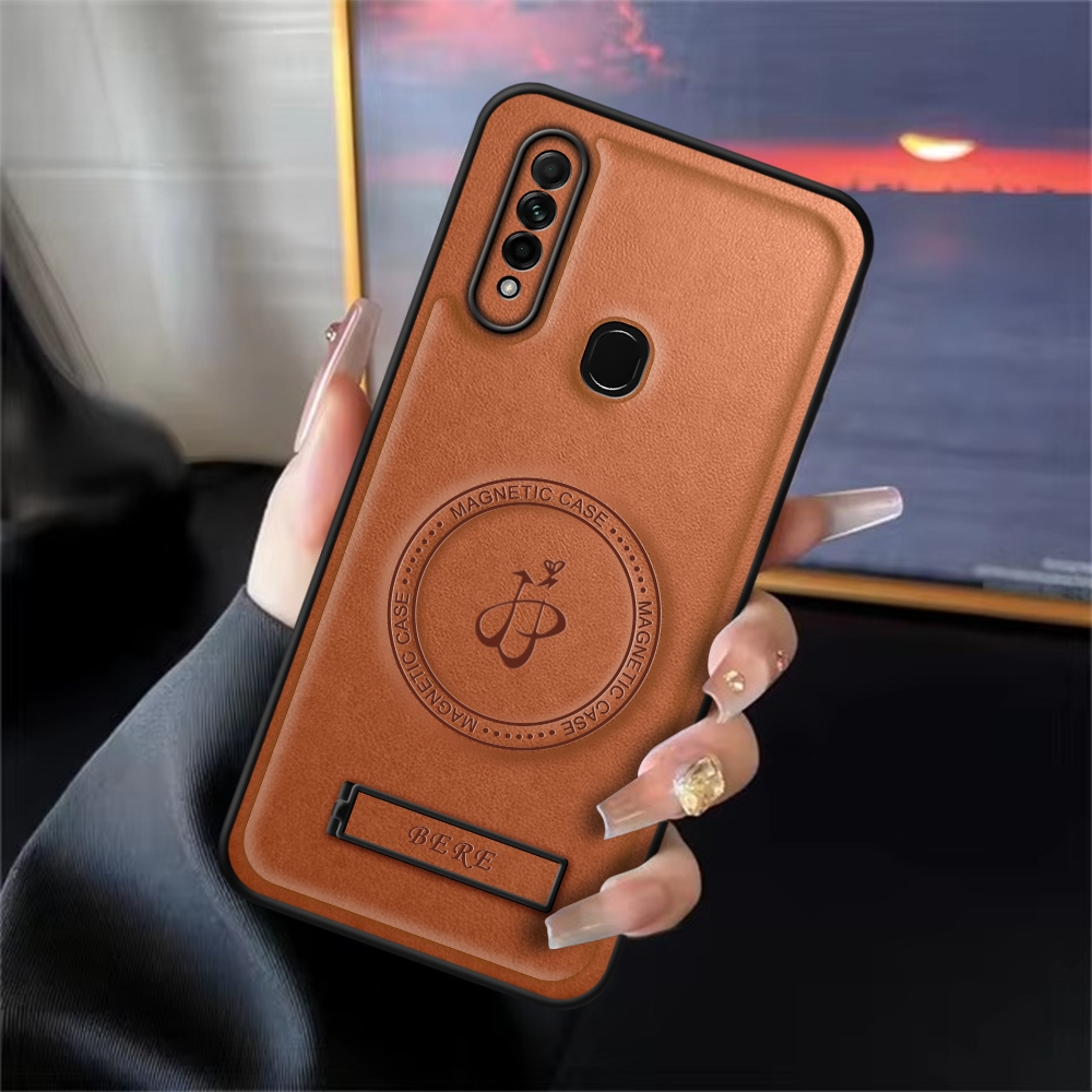 Casing Oppo A31, A8 Case Leather Magnetic Standing Premium