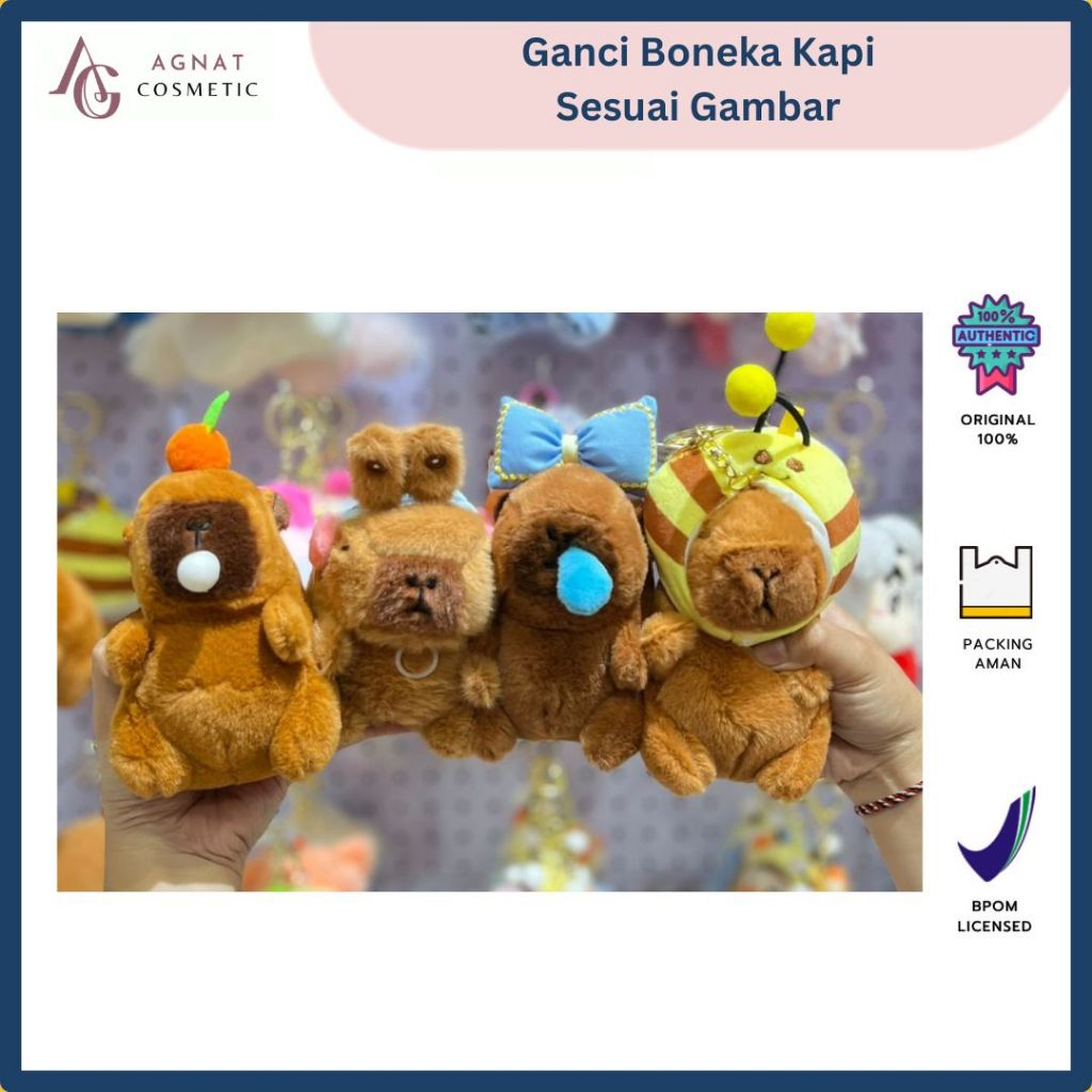 GANCI BONEKA KAPIBARA / KAPI TARIK / KAPI KUMBANG / KAPI KUPING / KAPI BUBBLE GUM