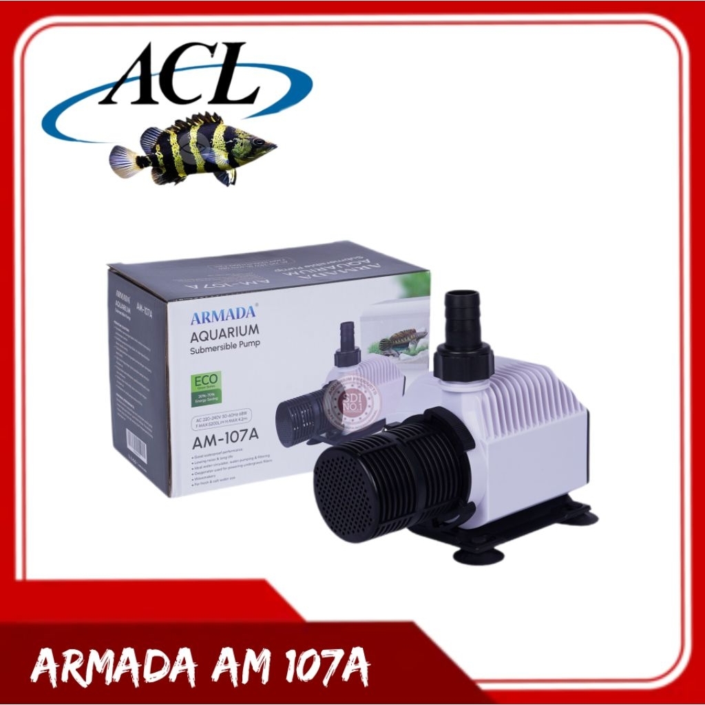 pompa celup kolam ikan besar armada am-107a aqura-107 kiyosaki ar-107 mesin kolam air terjun