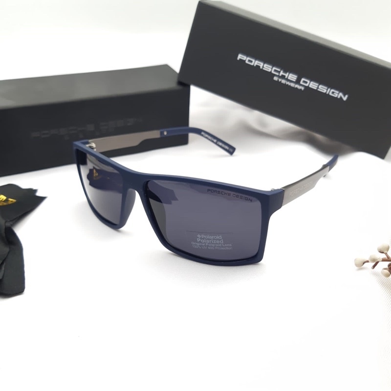 JUDUL: Porsche Design Navy Blue - Premium Polarized Sunglasses