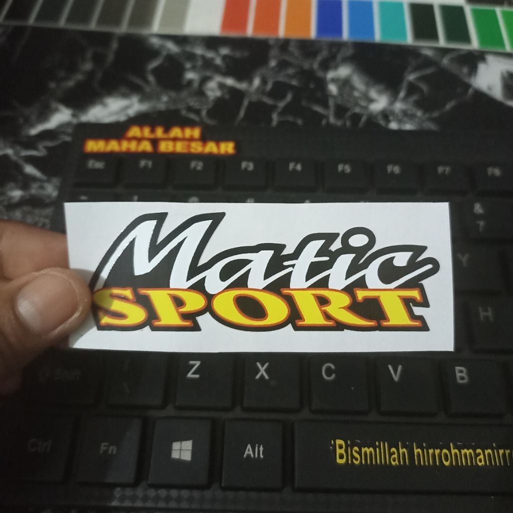 [ MATIC SPORT ] STICKER UV PRINTCUT MOTOR HELM SPORT KEREN MATIC