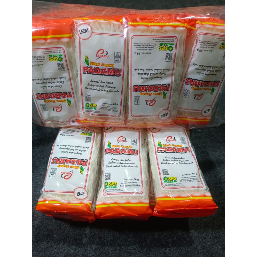 mie padamu bihun Jagung, grosir 1 bal isi 60pcs berat 60g