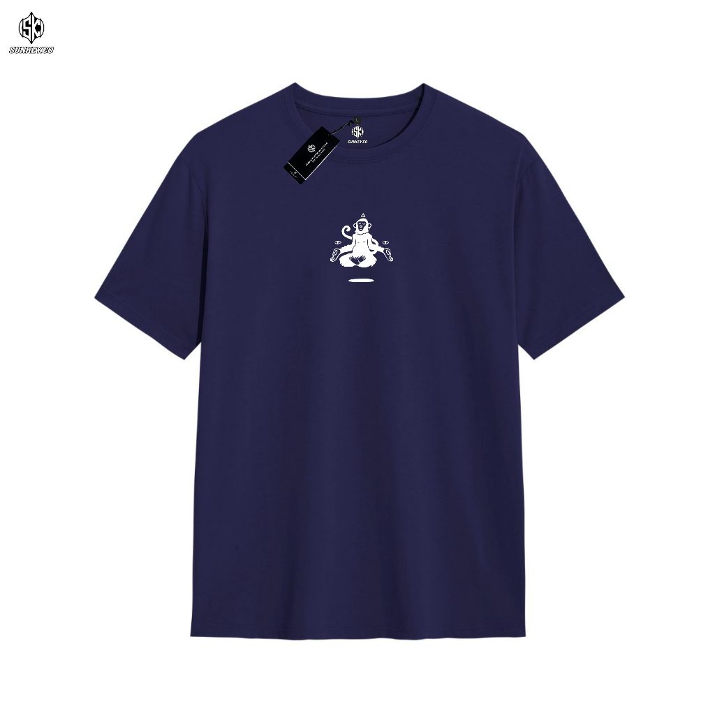 Kaos Pria Dewasa Motip Zee Monkey Cotton Combed Baju Kaos Oblong Pria Lengan Pendek