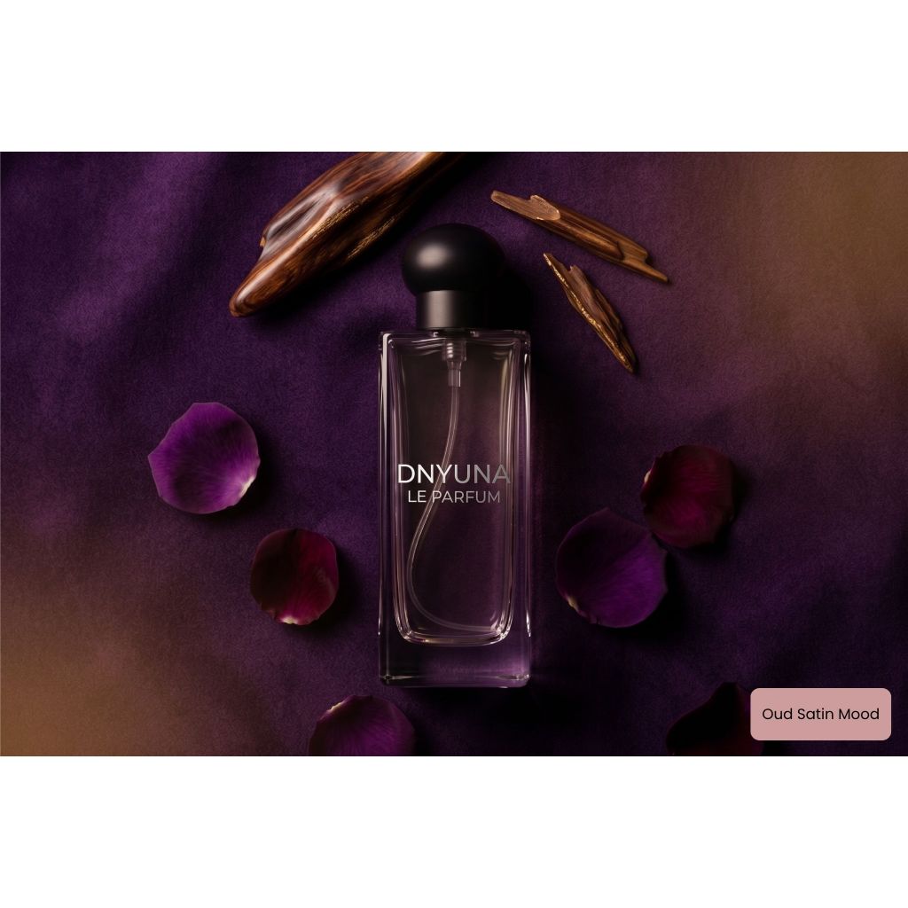 Dnyuna Le Parfum Oud Satin Mood Parfum Refill Wanita Unisex Tahan Lama Wangi Rose Oud Vanilla Powder