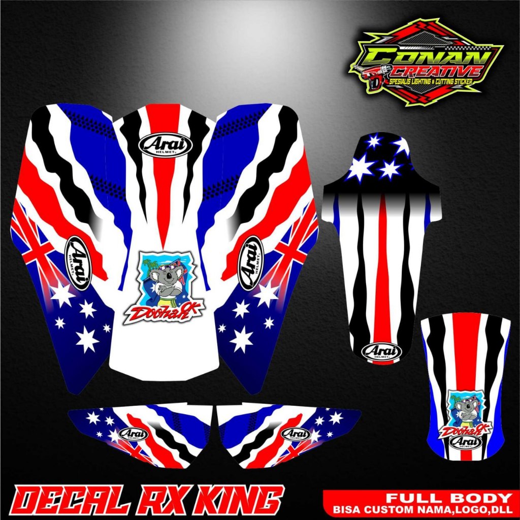 DECAL STIKER RX KING FULL BODY MODEL ARAI AIRBRUSH