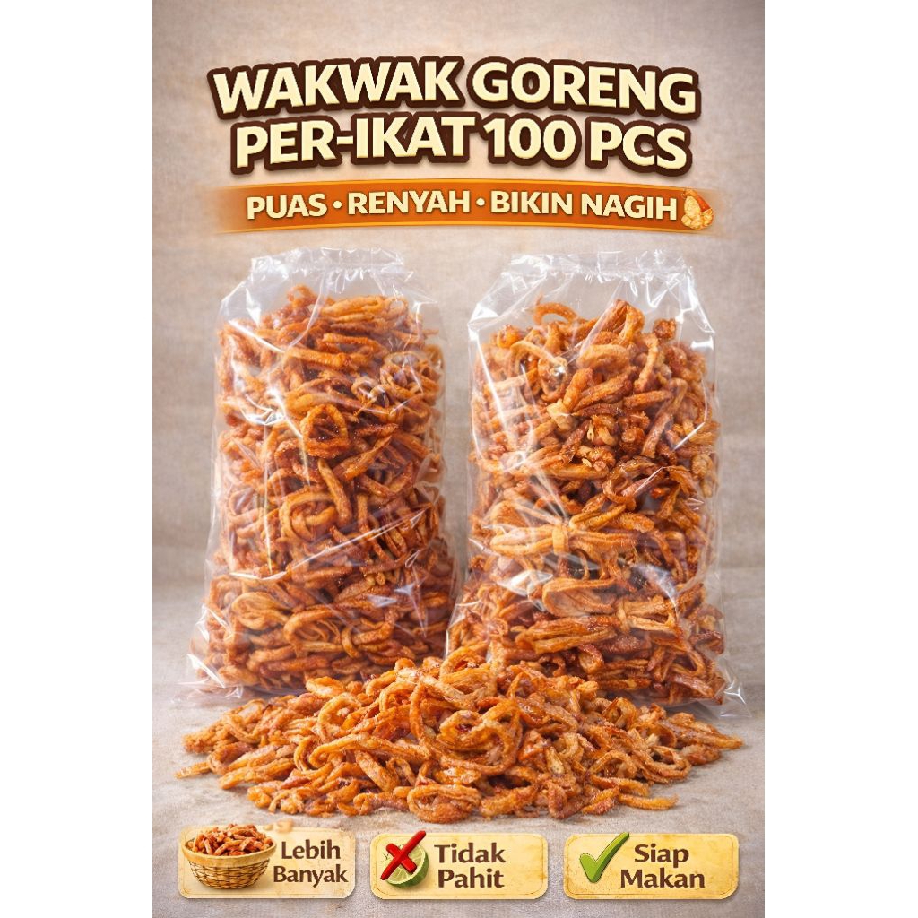 Wak Wak Goreng 1 Ikat Renyah Gurih / Cacing Laut Seafood Bangka Sachin Siap Makan