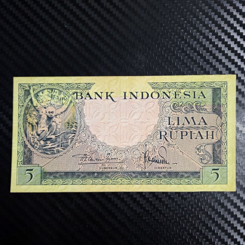 Uang Kuno 5 Rupiah 1957 Seri Hewan Owa Jawa Asli Koleksi Langka Vintage Indonesia Check Detail Foto