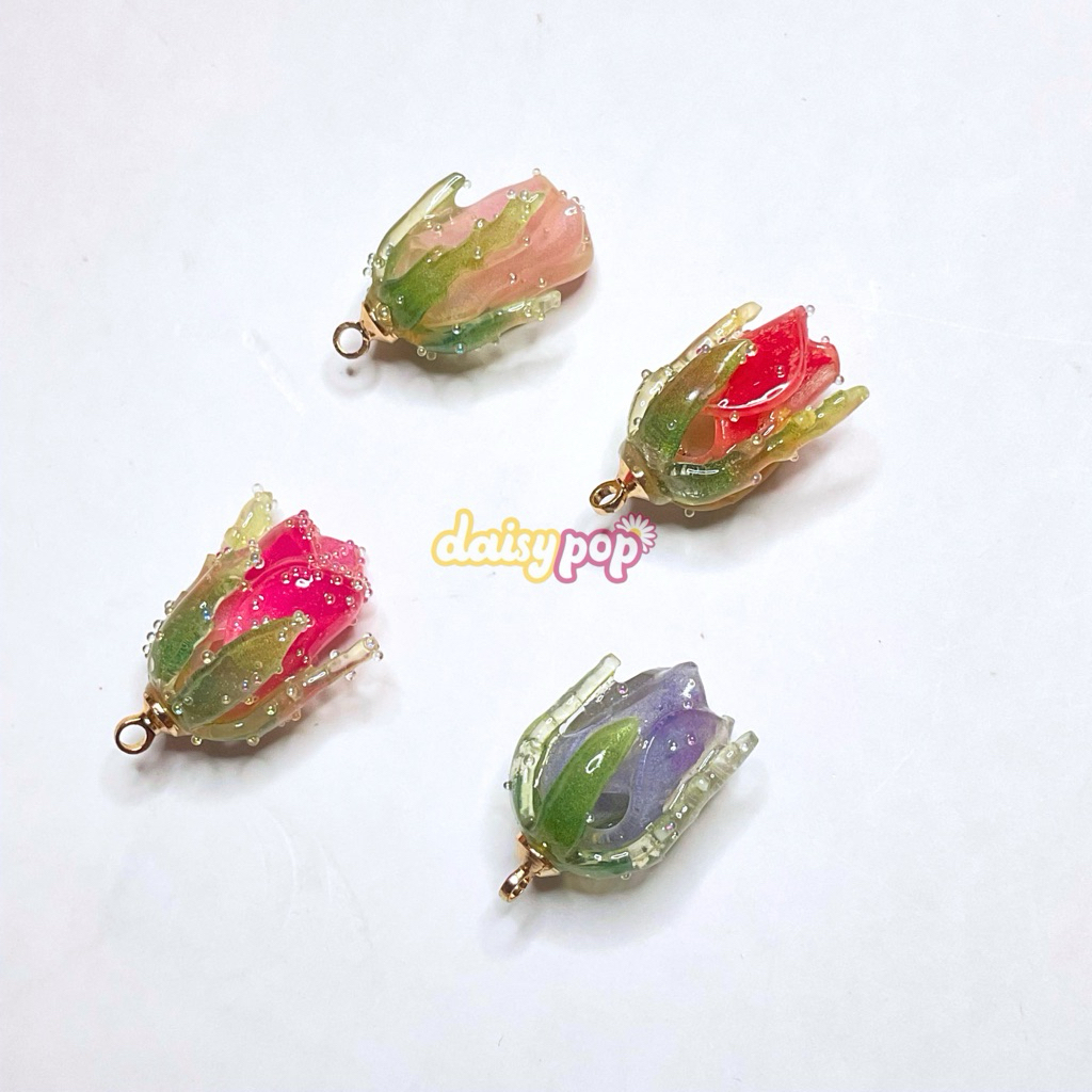 Beads Manik 3D Flower Shrink Paper - Manik ACT Bunga Charm Bandul Bunga 3D