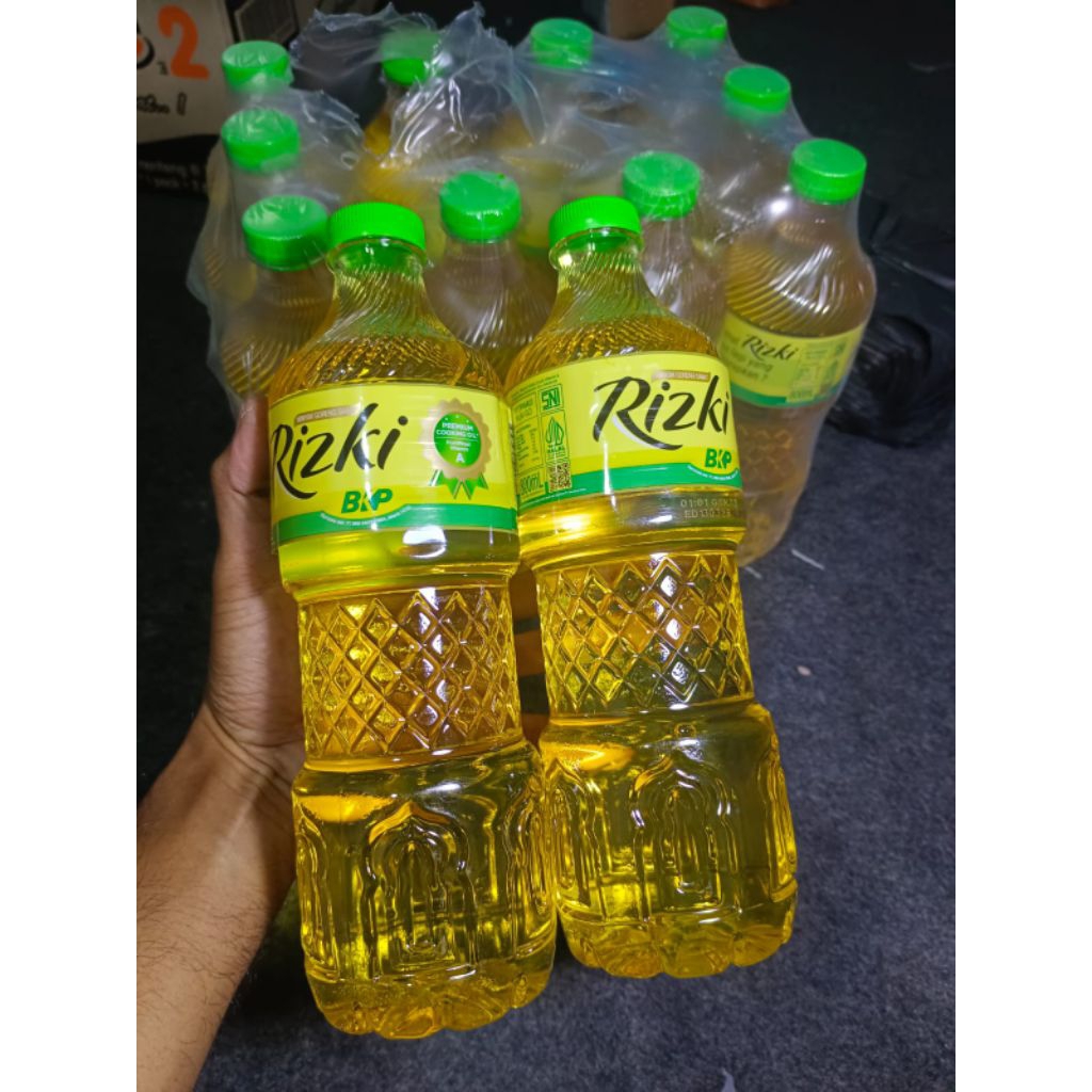 Grosir 1 Karton 12 Botol, Minyak Goreng 800 ml Minyak Rizki